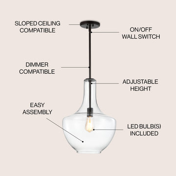 Watts Glass/Metal LED Pendant